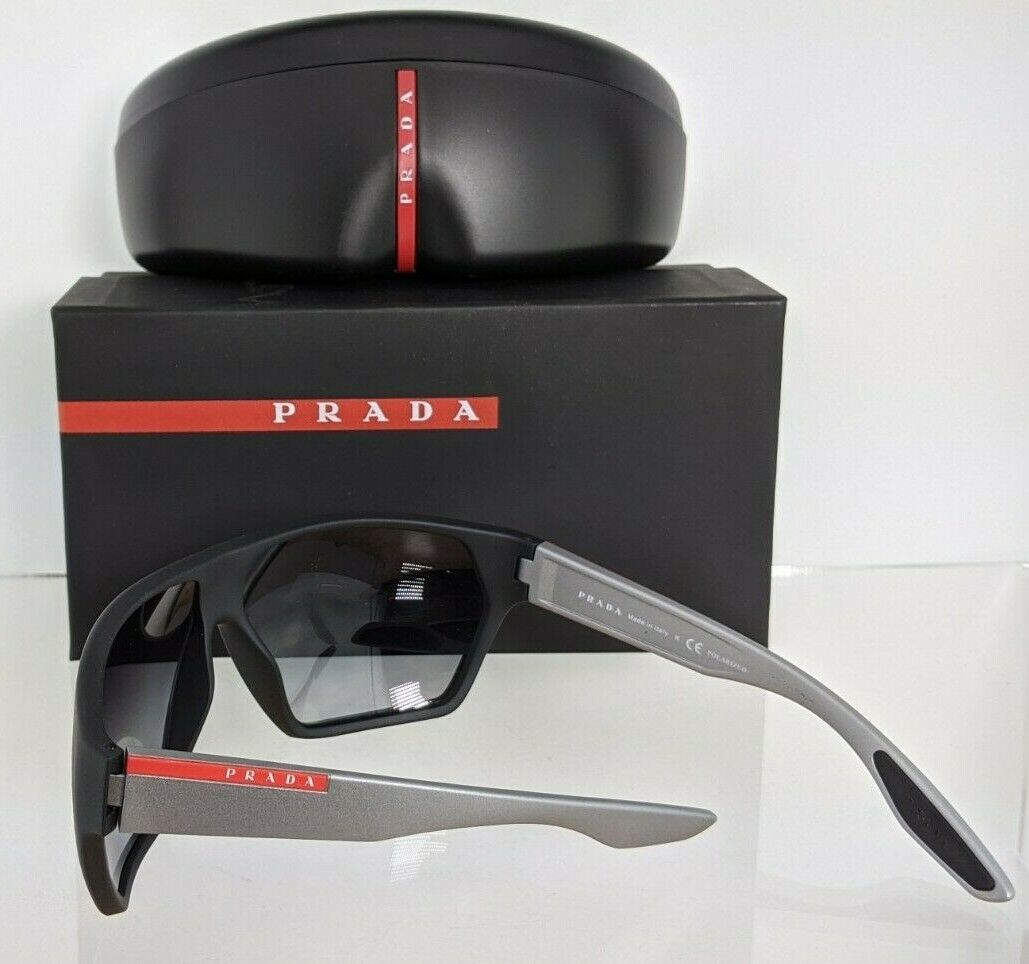 Brand New Authentic Prada SPS 08U 453-5W1 Sunglasses Black 67mm Polarized Frame