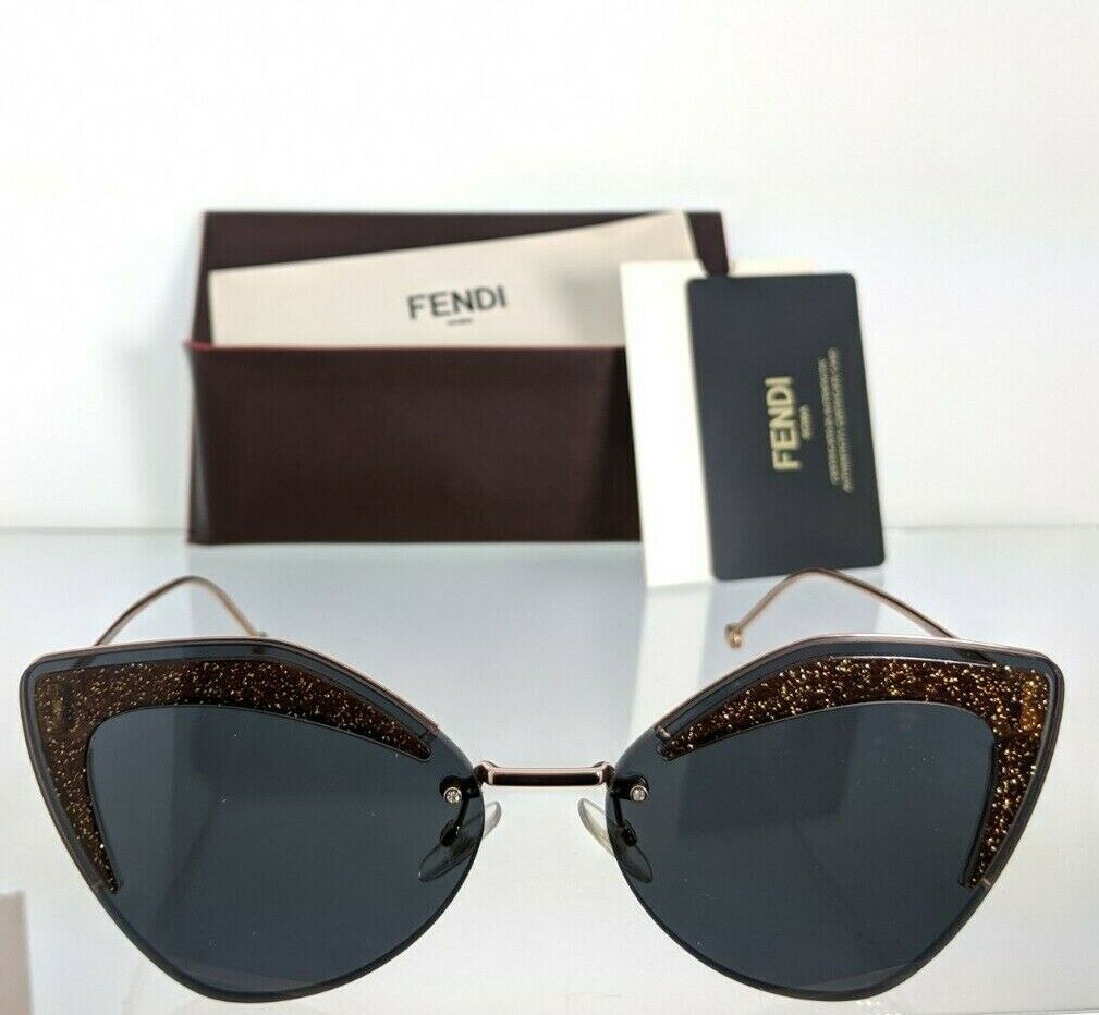 Brand New Authentic Fendi FF 0355/S Sunglasses KB7IR Rose Gold Frame 0355