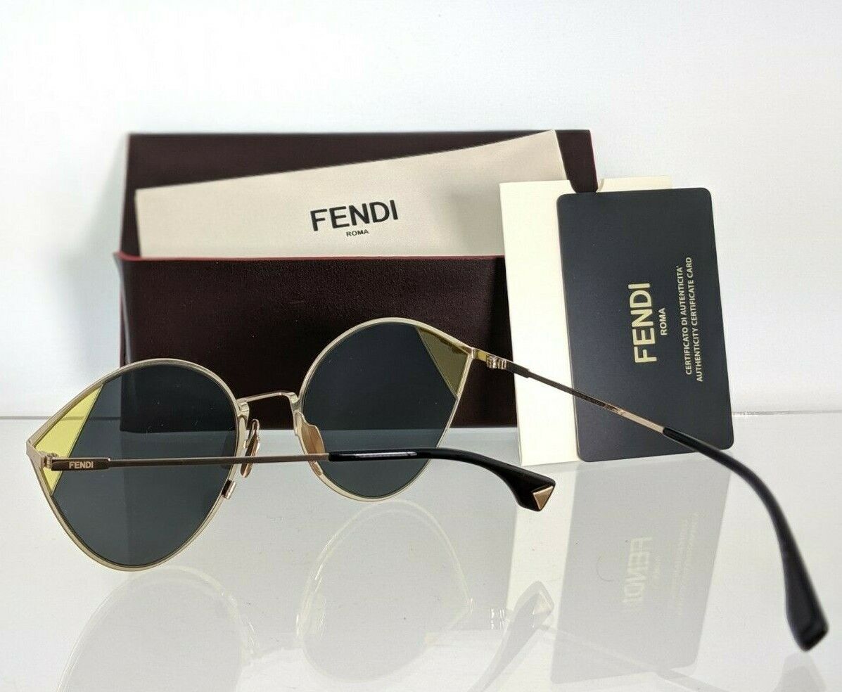 Brand New Authentic Fendi FF 0341/S Sunglasses 2F7IR Gold Frame 60mm