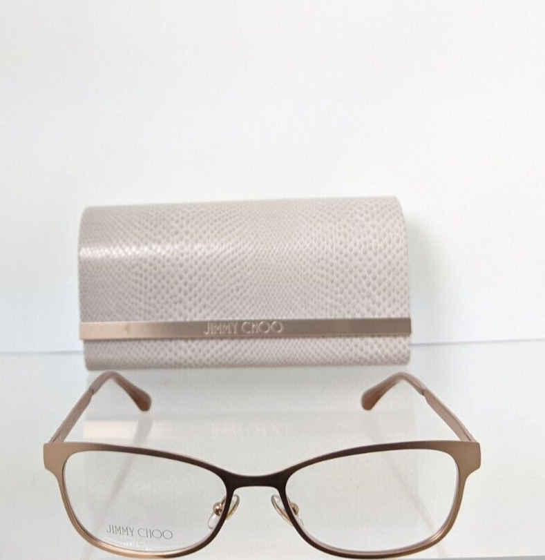 Brand New Authentic Jimmy Choo Eyeglasses 203 07E Gold Frame