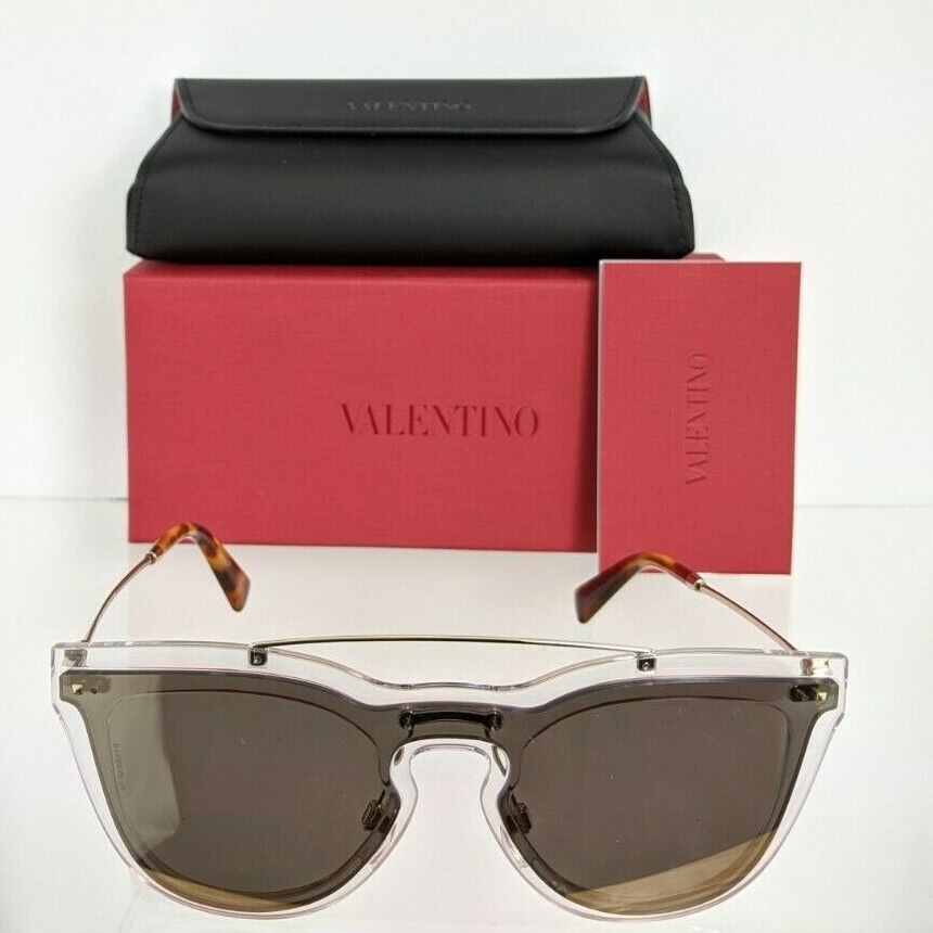 Brand New Authentic Valentino Sunglasses VA 4008 5024/5A Gold Clear Frame