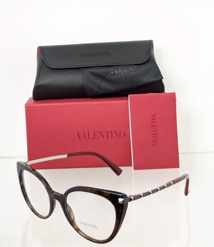 New Authentic Valentino Eyeglasses VA 3040 5002 53mm 3040 Tortoise Burgundy