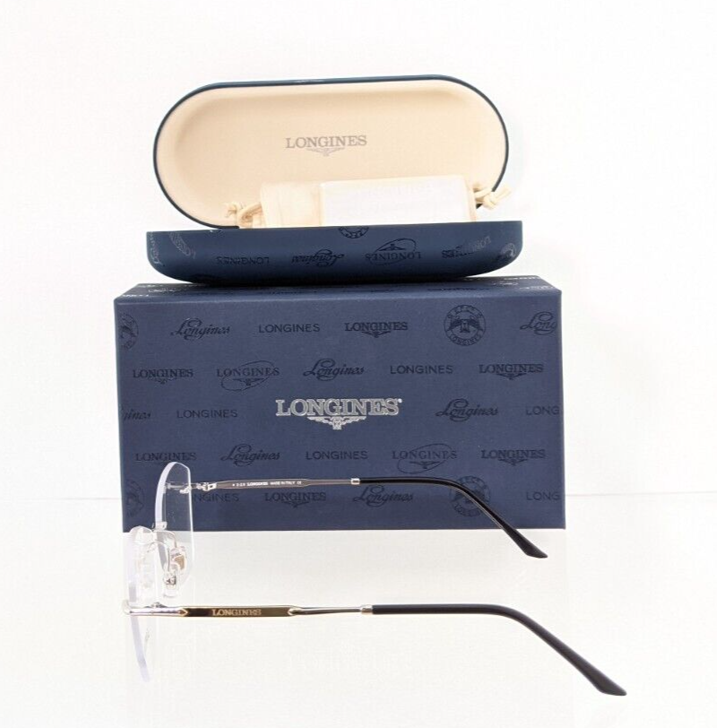 Brand New Authentic Longines Lg5010 H Eyeglasses 5010 Silver Gold 016 56Mm Frame