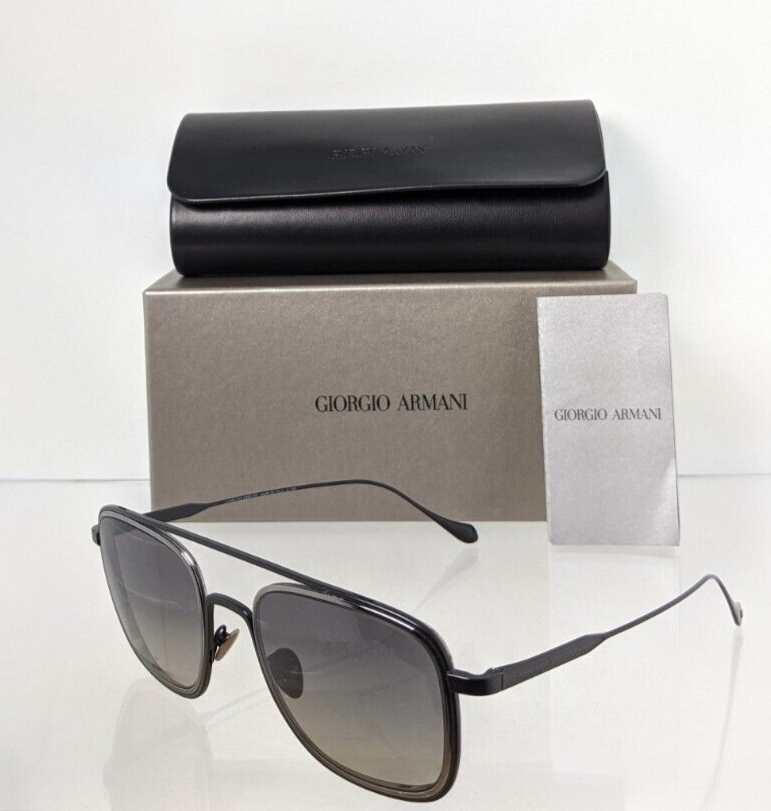 New Authentic Giorgio Armani AR 6086 Sunglasses 326111 AR6086 Black & palladium