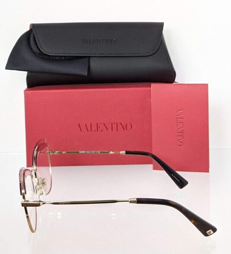 Brand New Authentic Valentino Eyeglasses VA 1014 3003 54mm Pink & Gold Frame