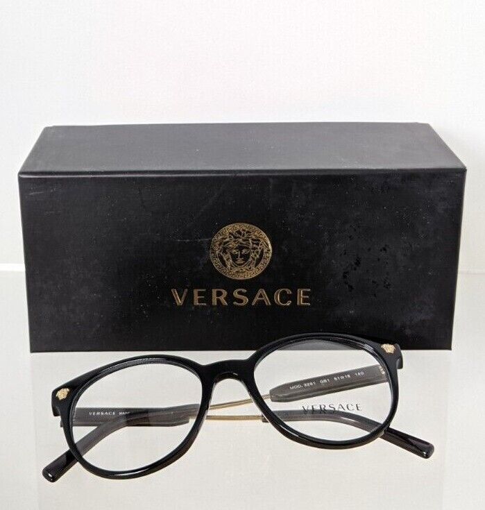 Brand New Authentic Versace Eyeglasses MOD. 3291 GB1 51mm Black 3291 Frame