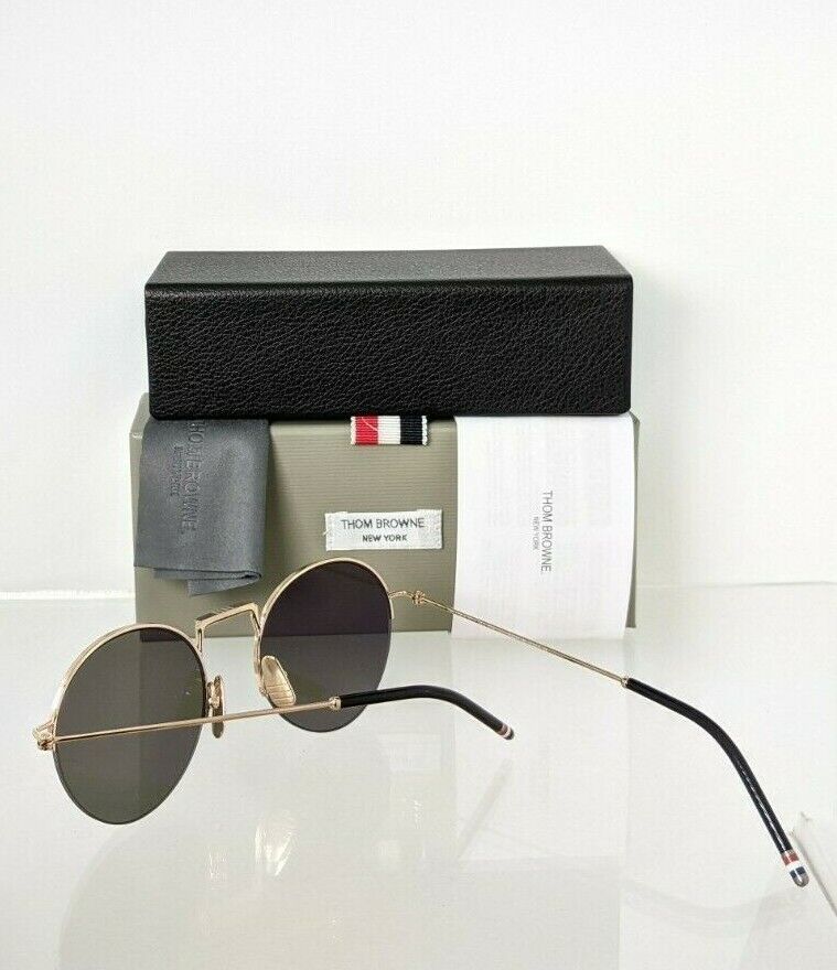 Brand New Authentic Thom Browne Sunglasses TBS 118-A-02 Black Gold TB118 Frame