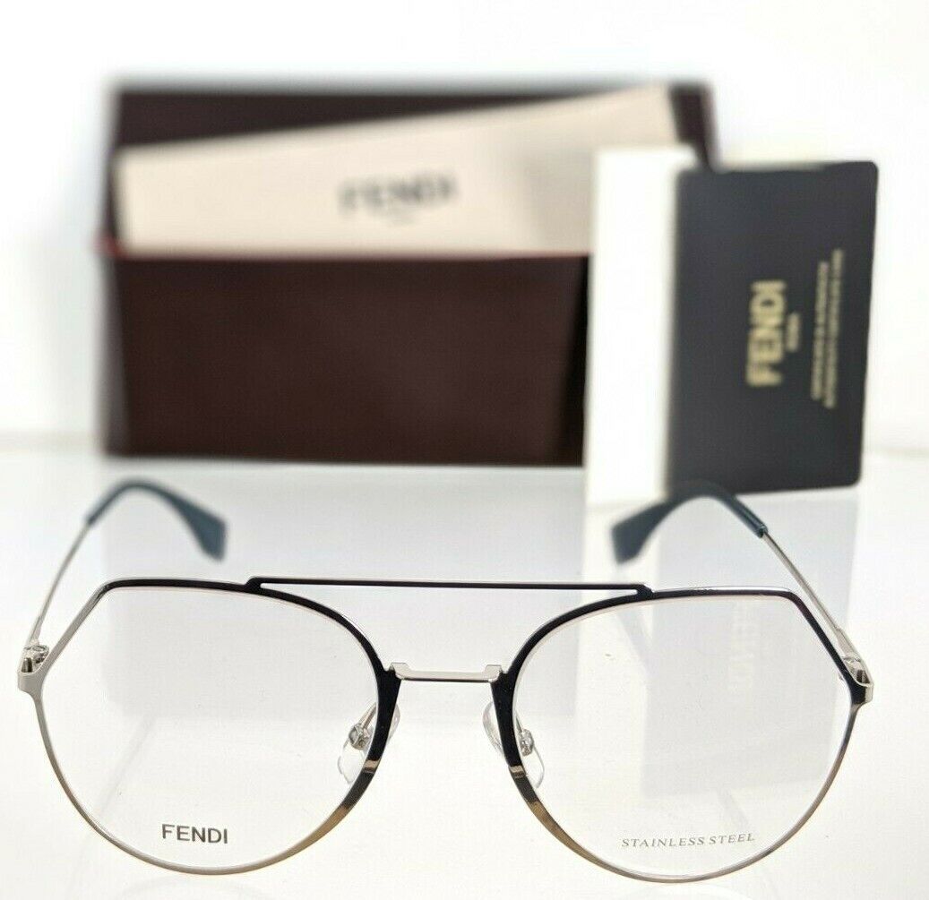 Brand New Authentic Fendi FF 0329 Eyeglasses 3YG Silver 53mm Frame FF0329