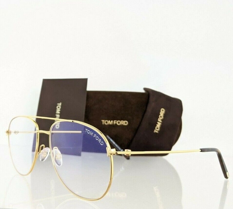 Brand New Authentic Tom Ford TF 5581 Eyeglasses 030 FT 5581-F 55mm Gold Frame