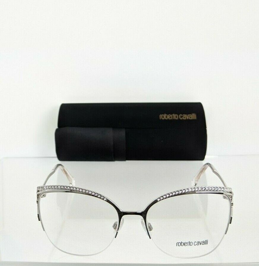 Brand New Authentic Roberto Cavalli Eyeglasses Forte 5054 016 53mm Silver Frame