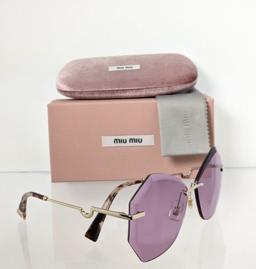 Brand New Authentic MIU MIU SMU 55X ZVN 0B4 Sunglasses Gold SMU 55X Frame