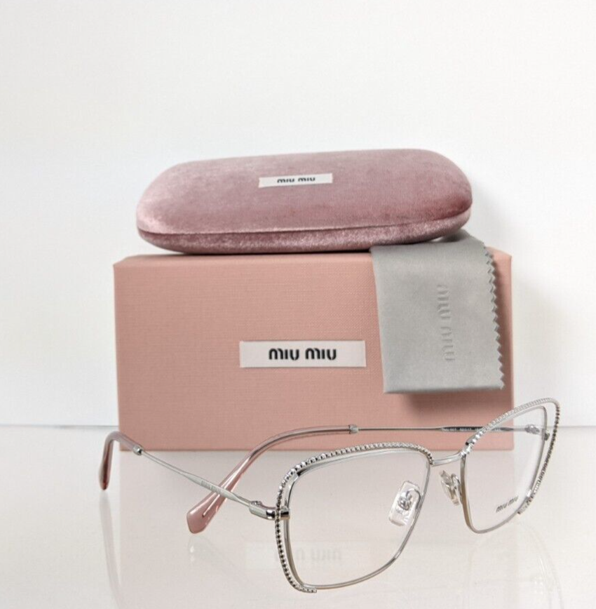 Brand New Authentic Miu Miu Eyeglasses VMU 50T 1BC - 1O1 Silver Frame