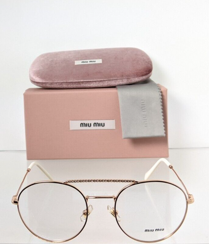 Brand New Authentic Miu Miu Eyeglasses VMU 51R SVF - 1O1 Rose Gold 52mm Frame