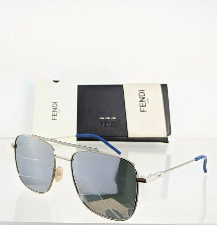 Brand New Authentic Fendi FF M0008/S Sunglasses 010T4 Silver Frame 0008