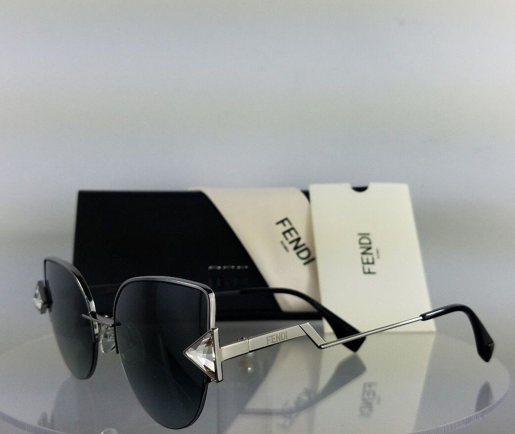 Brand New Authentic Fendi FF 0242/S Sunglasses KJ19O Silver 52mm 0242