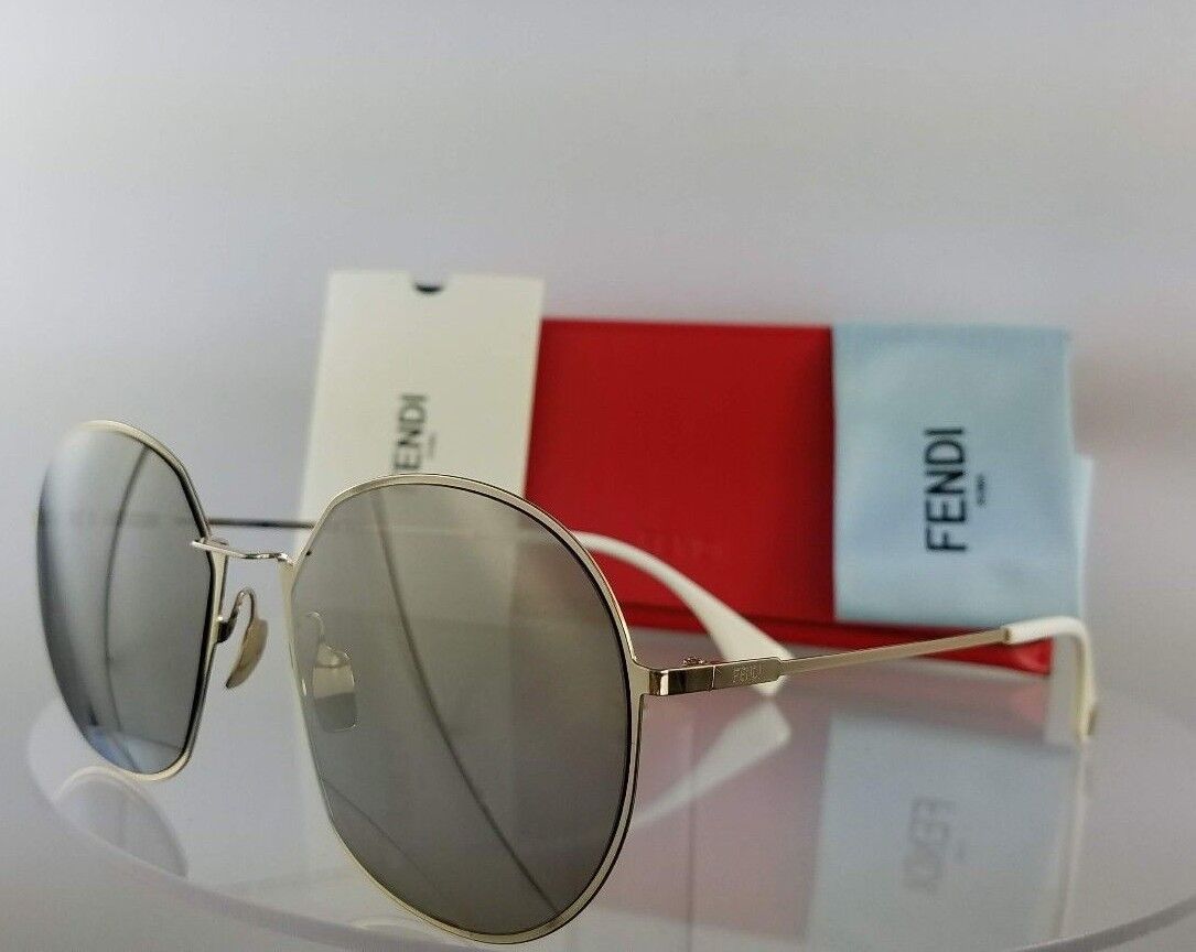 Brand New Authentic Fendi FF 0313/S Sunglasses J5GUE Silver Frame 0313