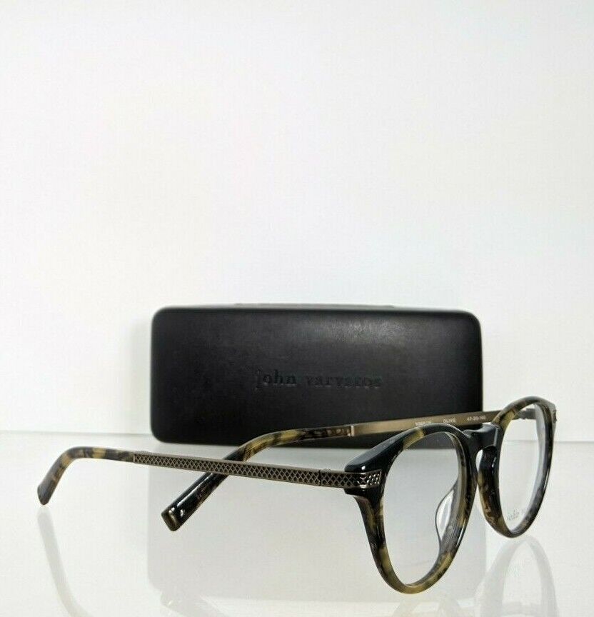 Brand New Authentic John Varvatos Eyeglasses V 365 UF 47mm Olive Frame