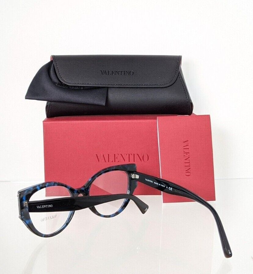 Brand New Authentic Valentino Eyeglasses VA 3044 5031 53mm Blue/Black Frame