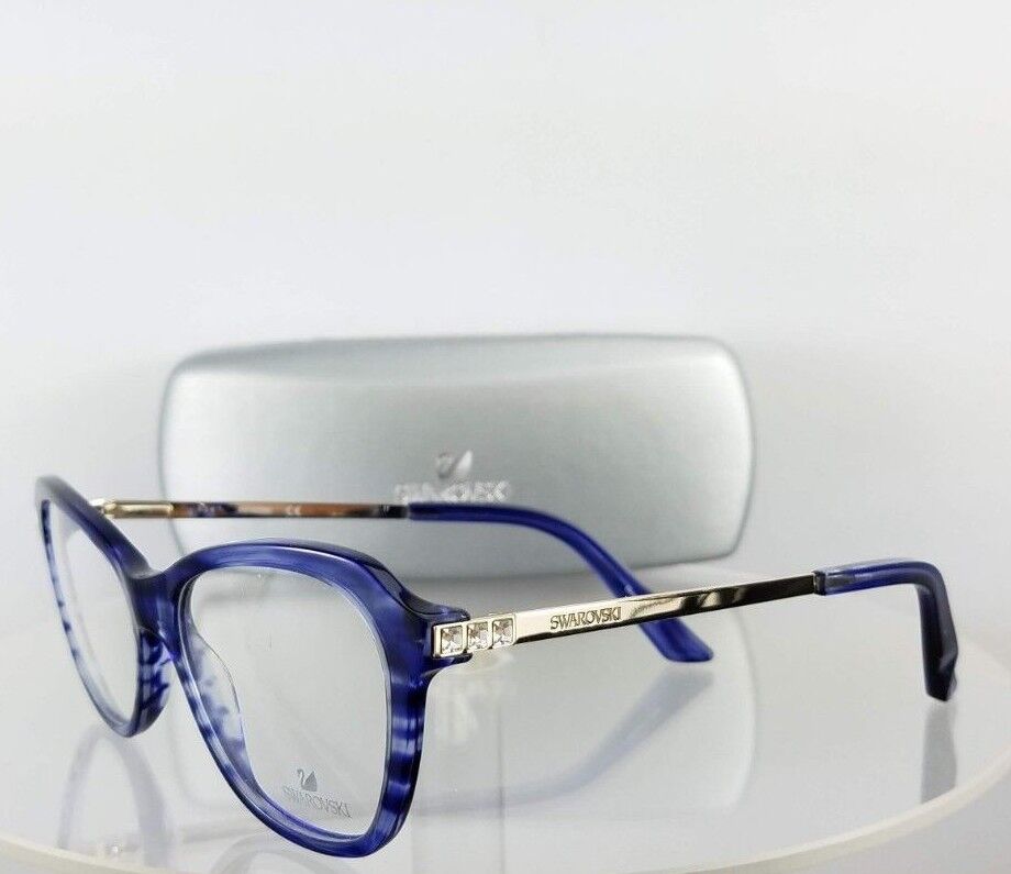 New Authentic Swarovski Eyeglasses Florrie SW 5161 090 Blue Silver Frame