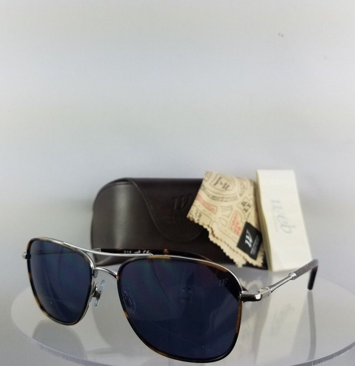 Brand New Authentic Web Sunglasses WE 0163 Col. 16V Tortoise/Silver 56mm Frame