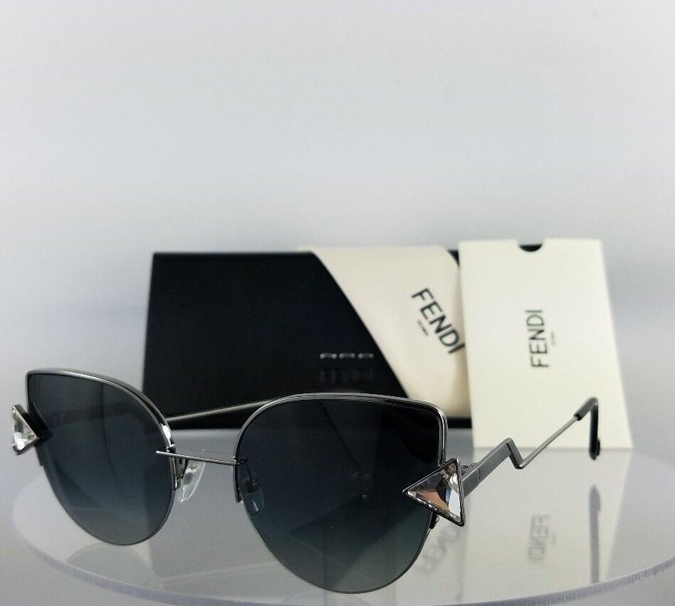 Brand New Authentic Fendi FF 0242/S Sunglasses KJ19O Silver 52mm 0242