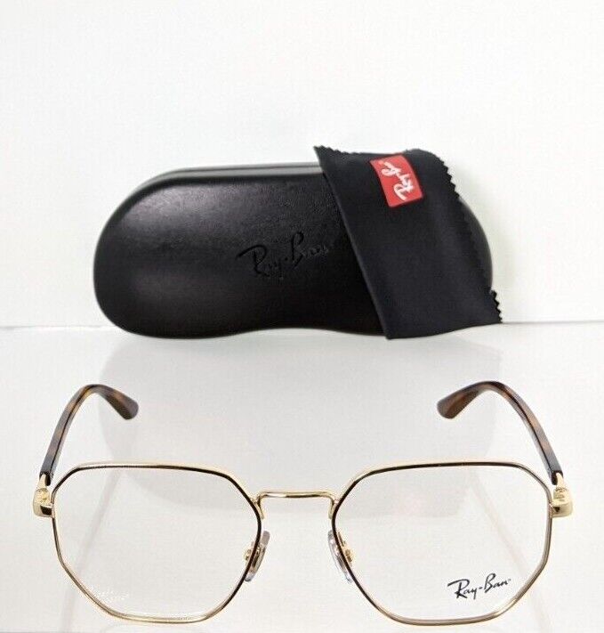 Brand New Authentic Ray Ban Eyeglasses RB 6471 2500 Rectangle 50mm RB 6471 Gold