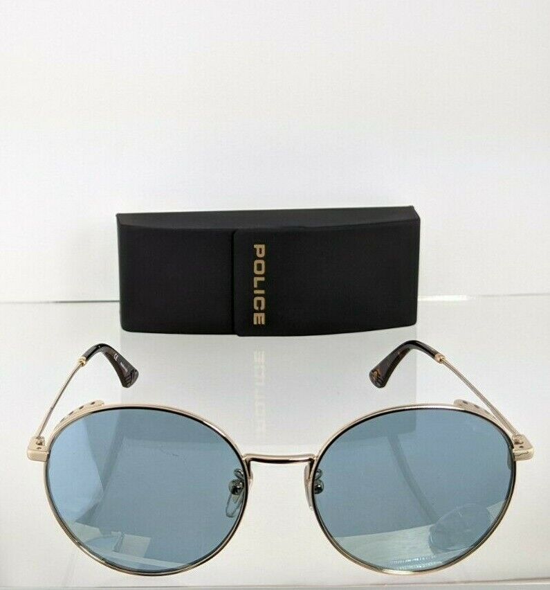 Brand New Authentic Police Sunglasses Highway Two 6 SPL 637 Col. 300X Gold 56mm