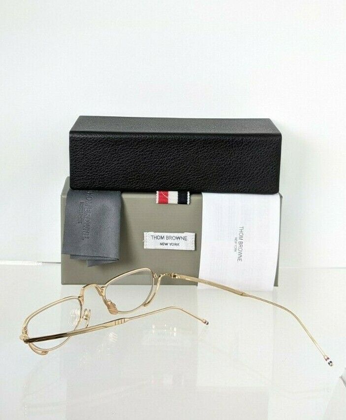 Brand New Authentic Thom Browne Eyeglasses TBX913-01 Gold TB913 50mm Frame