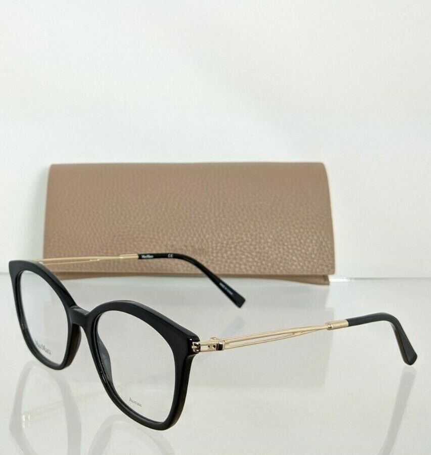 Brand New Authentic Max Mara Eyeglasses MM 1383 807 Black & Gold 1383 Frame