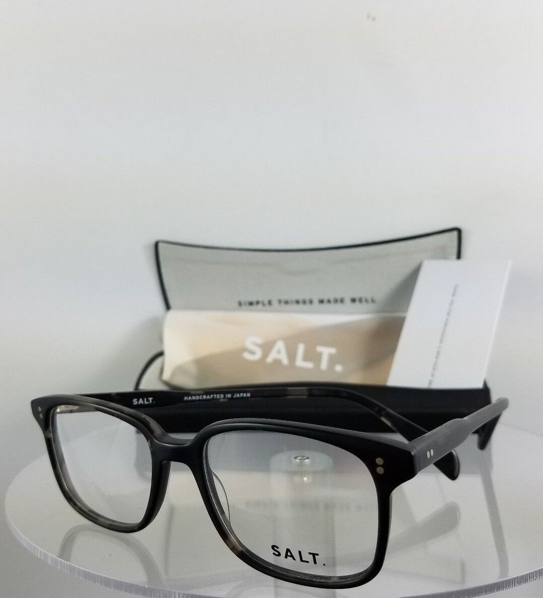 Brand New Authentic Salt Eyeglasses Greg Mnt Black Grey Mix Frame 48Mm