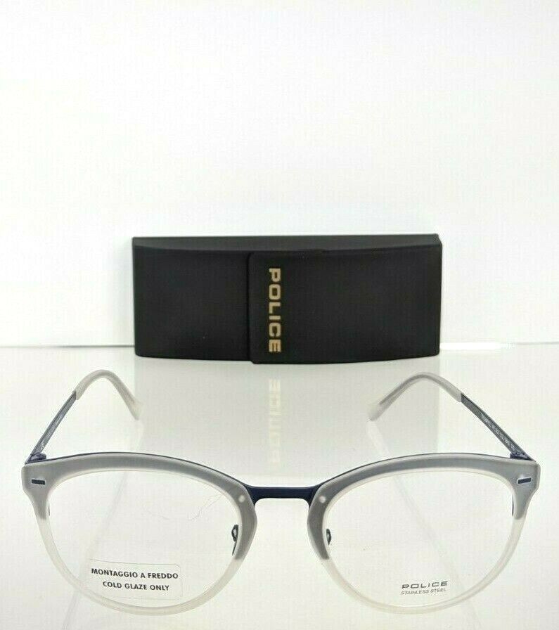 Brand New Authentic Police Eyeglasses Triumph 2 VPL 283 Col. 08AS Blue Frame