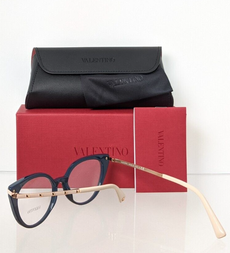 New Authentic Valentino Eyeglasses VA 3040 5034 53mm 3040 Navy Frame