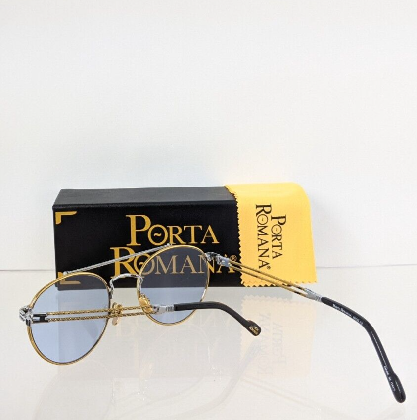 New Authentic Porta Romana Sunglasses MOD 012 Col 12A4 Gold Plated Vintage Frame
