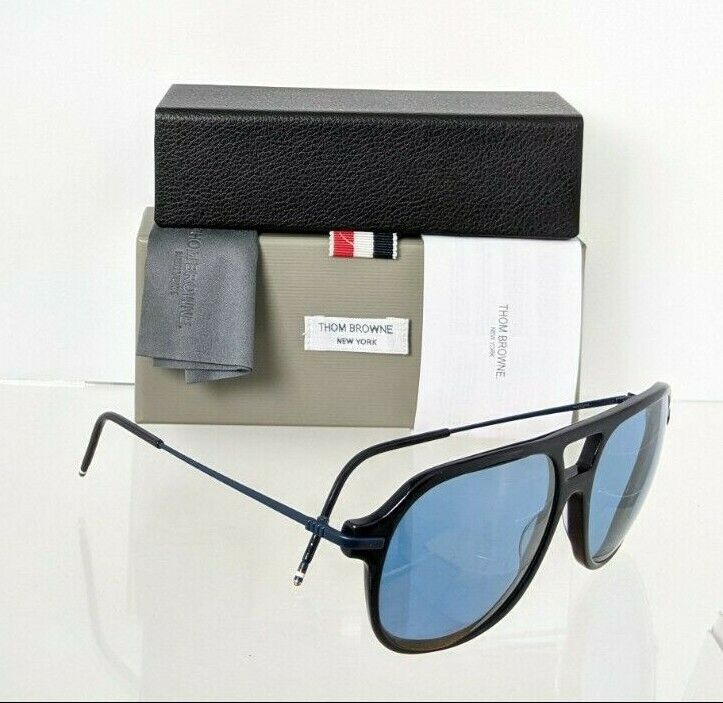 Brand New Authentic Thom Browne Sunglasses TBS 805-B-NVY-GLD TBS805