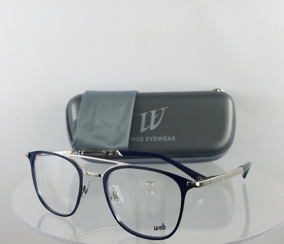 Brand New Authentic Web Eyeglasses WE 5241 Col. 080 Navy Silver 49mm