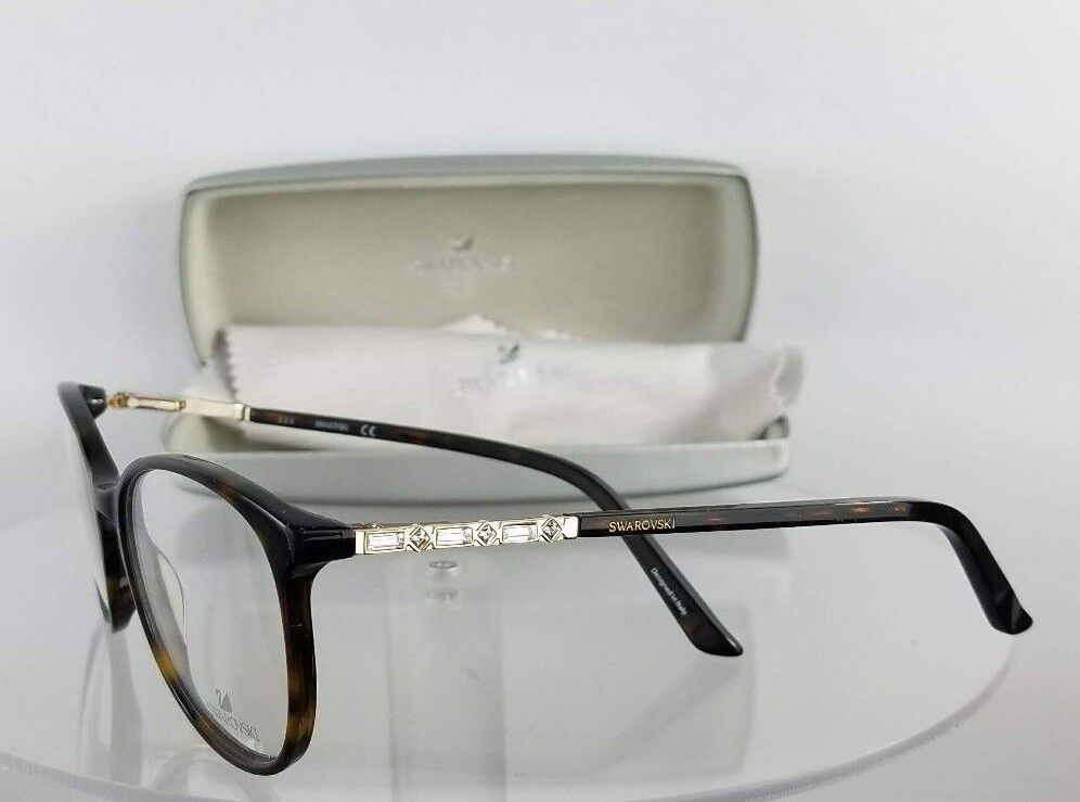 New Authentic Swarovski Eyeglasses SW 5163 FANCY 052 52mm Tortoise Frame