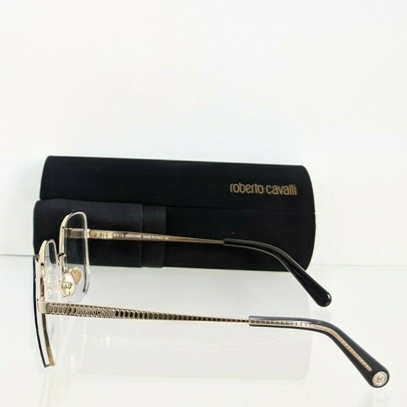 Brand New Authentic Roberto Cavalli Eyeglasses 5085 032 53mm Black & Gold Frame