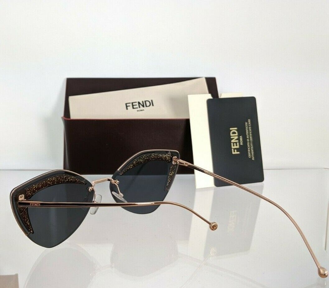 Brand New Authentic Fendi FF 0355/S Sunglasses KB7IR Rose Gold Frame 0355