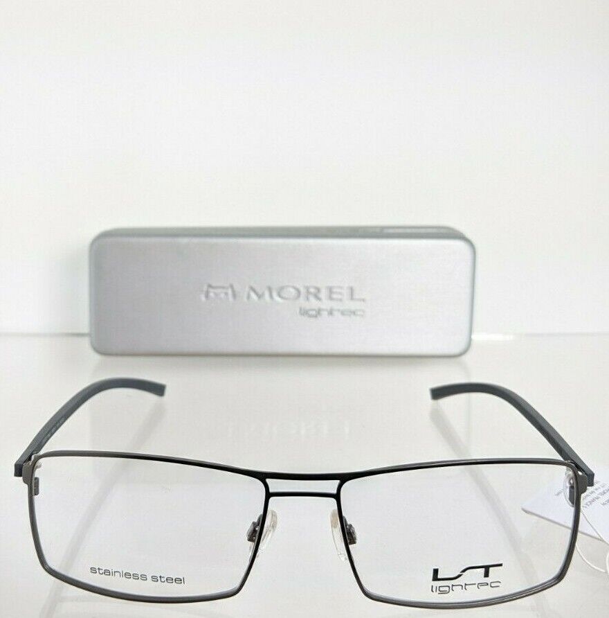 Brand New Authentic Lightec Eyeglasses MOREL 7463L GG 010 56mm Gray Frame