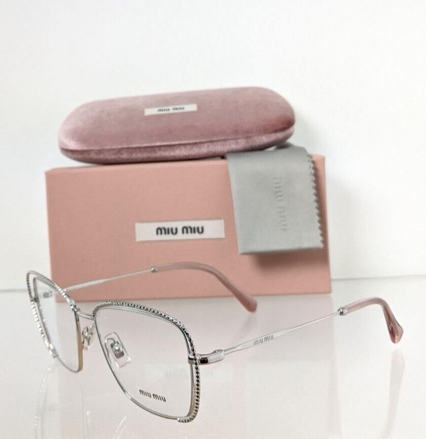 Brand New Authentic Miu Miu Eyeglasses VMU 50T 1BC - 1O1 Silver Frame