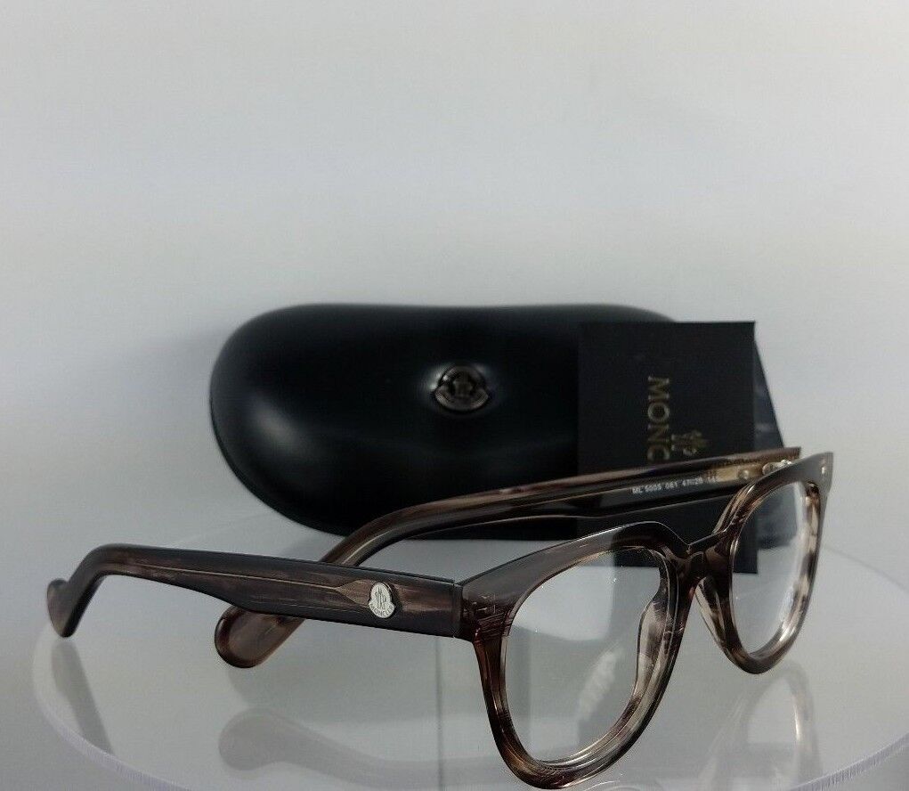 Brand New Authentic Moncler Eyeglasses ML 5005 081 47mm Brown Clear Frame