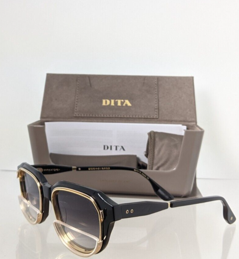 New Authentic Dita Sunglasses VARKATOP DTS 707-A-01 Black Gold Frame Limited Edi