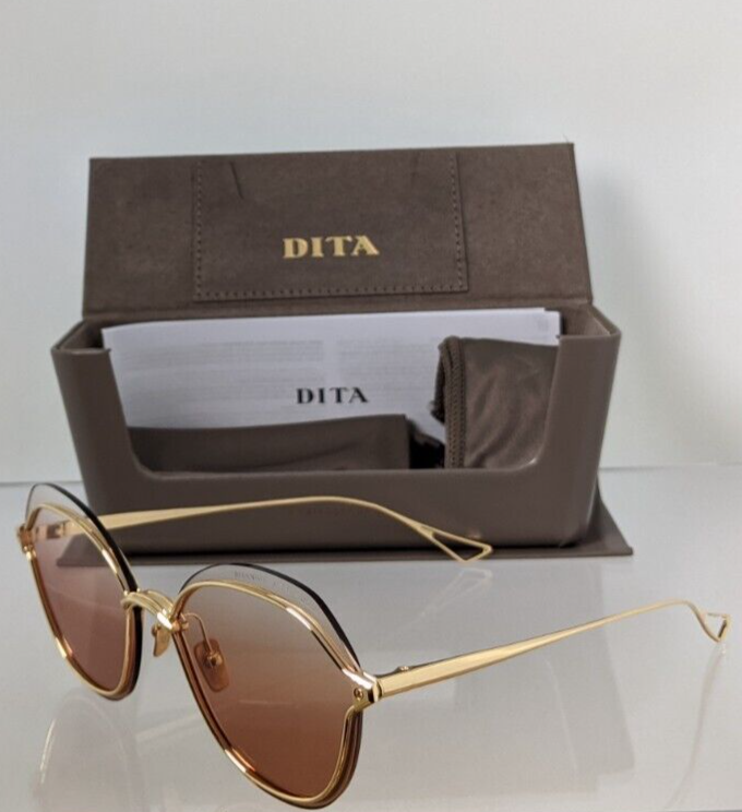 New Authentic Dita Sunglasses NIGHTBIRD - TWO DTS 519-58-03 Gold Frame