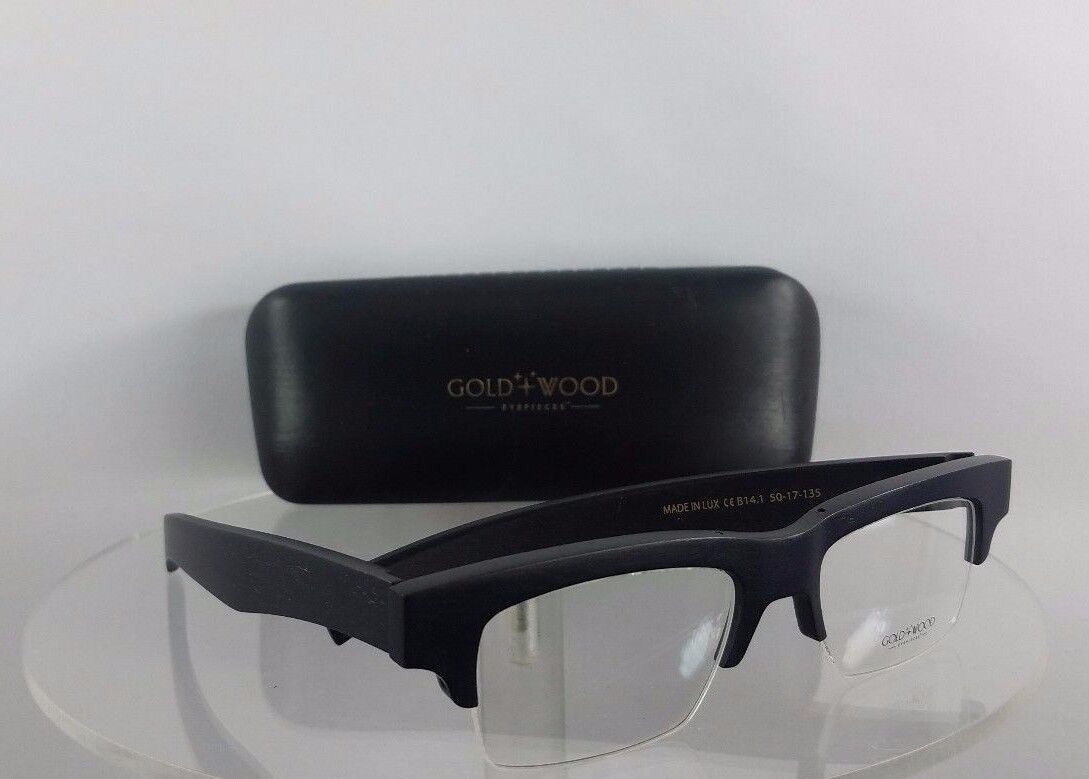 Brand New Authentic Gold and Wood B14.1 Matte Black Frame 14.1 Made in Lux #16E