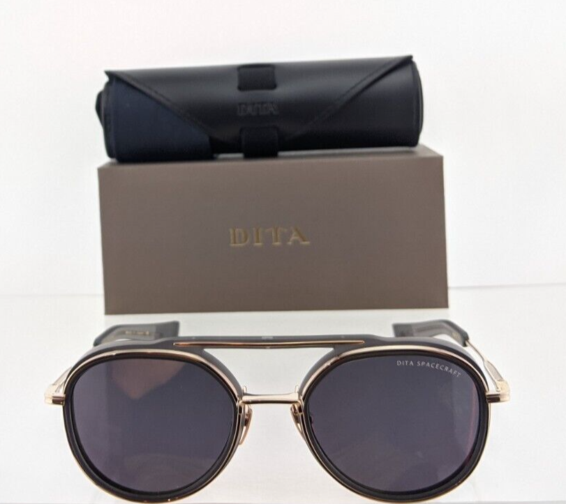 New Authentic Dita Sunglasses Spacecraft Drx 19017 C Grey Gold Frame 52Mm