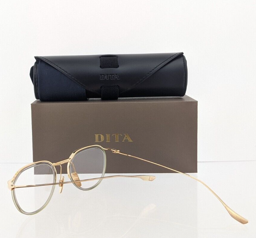 Brand New Authentic Dita Eyeglasses Schema Two Dtx131 49 01 Gold Grey