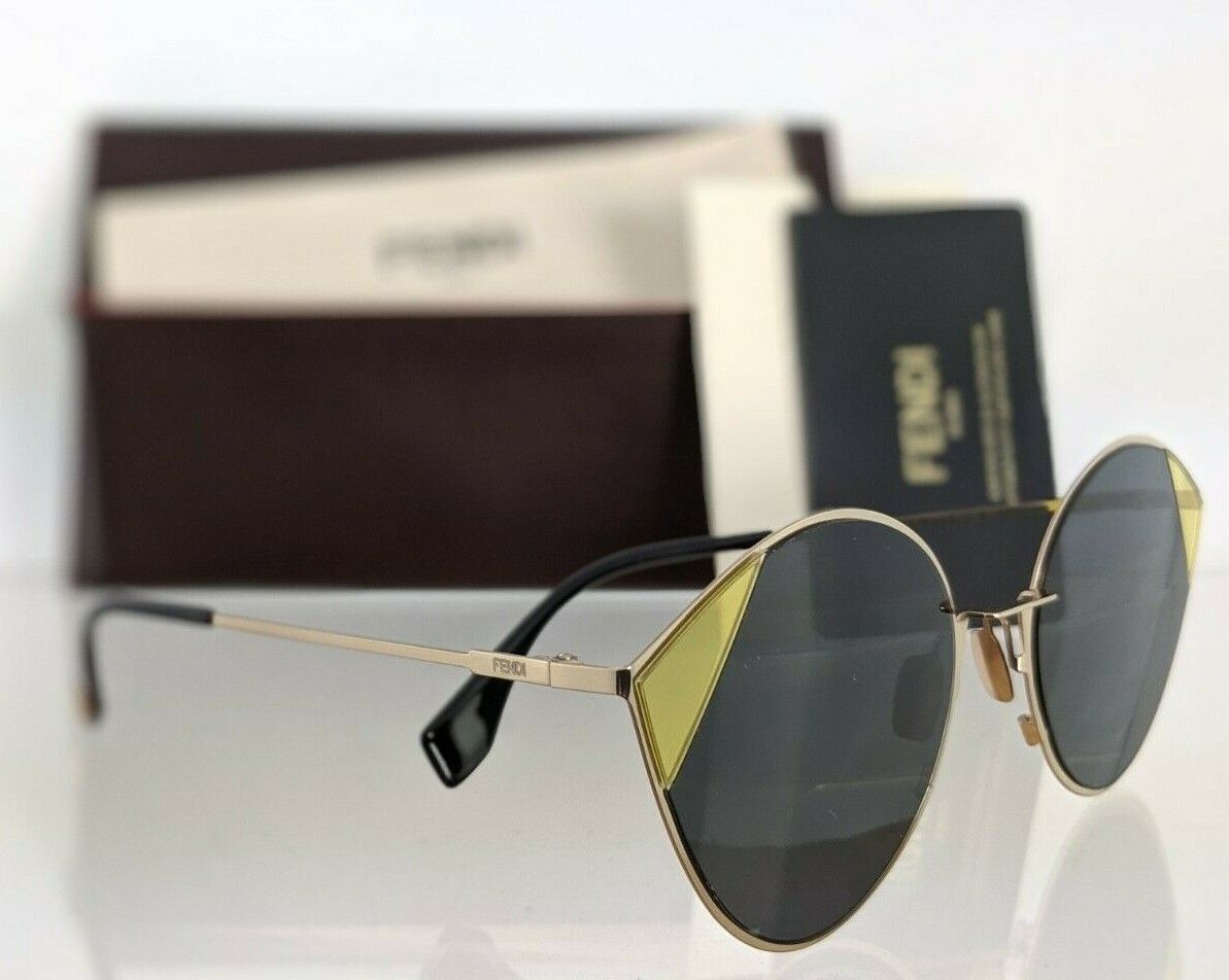 Brand New Authentic Fendi FF 0341/S Sunglasses 2F7IR Gold Frame 60mm