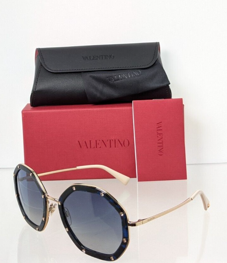 Brand New Authentic Valentino Sunglasses VA 2042 3004/4L Blue Gold 2042 Frame