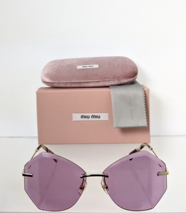 Brand New Authentic MIU MIU SMU 55X ZVN 0B4 Sunglasses Gold SMU 55X Frame