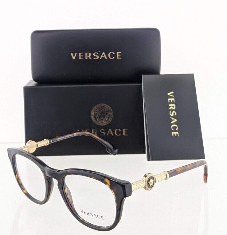 Brand New Authentic Versace Eyeglasses MOD. 3310 50mm Tortoise 108 3310 Frame